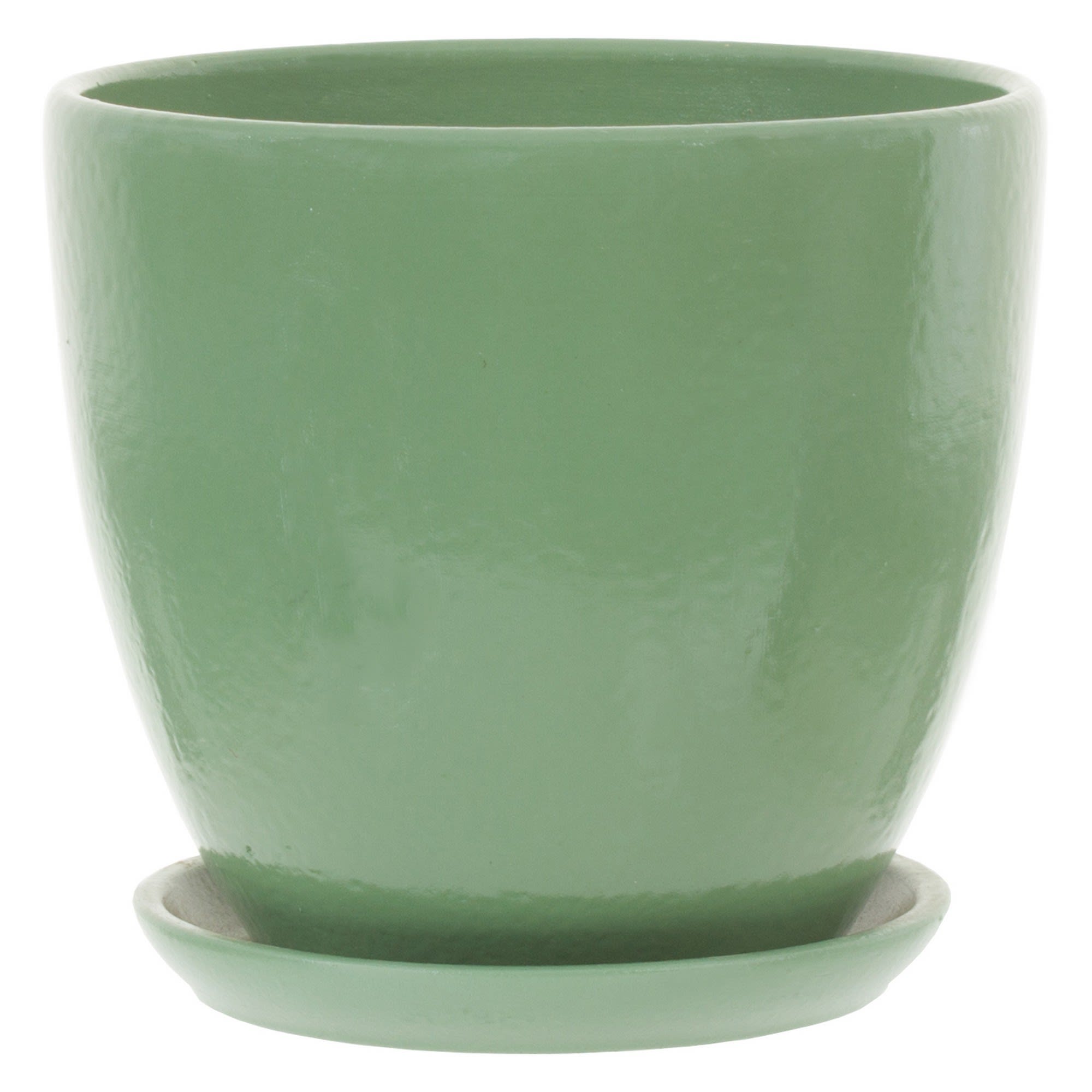 18875892 Горшок цветочный ø15 h13.5 см v1.5 л керамика зелёный Колор гейм Santreyd 