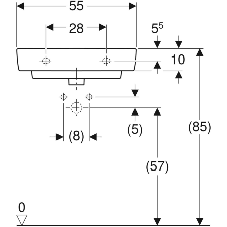 501.715.00.1 Раковина Geberit Renova Compact Geberit  - Вид №25