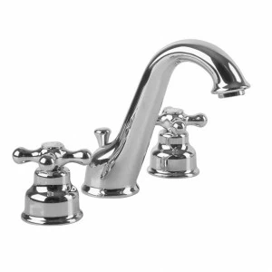 Смеситель для раковины на 3 отверстия 1/2 ”. Керамические дисковые клапаны. Со съемным сливным набором 1 1/4 ”. Аэратор «Плюс». Расход 19,26 л / мин. при 3 барах.  Feis NOKEN 100038534  CHROME