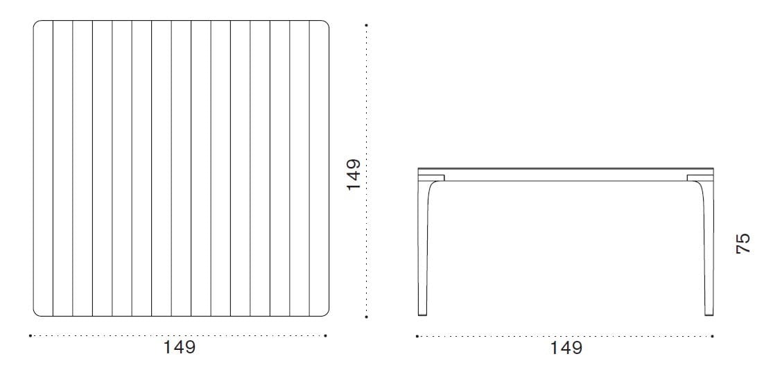Квадратный садовый стол с тиковым верхом Ethimo ARCH-00026203 - Вид №4