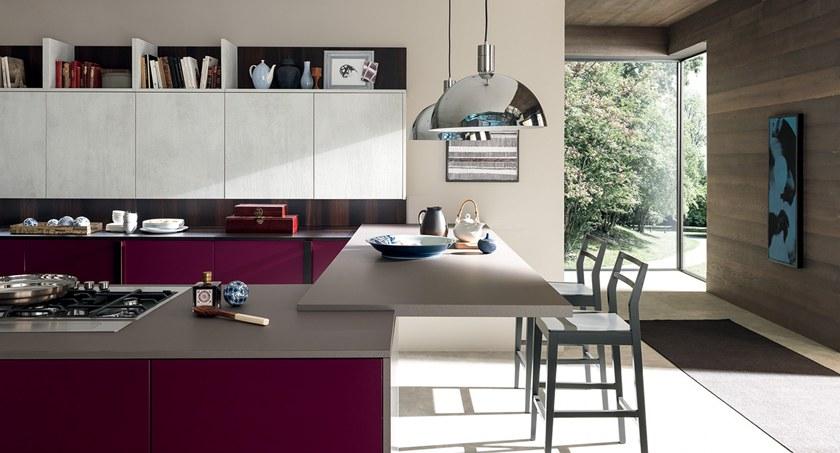 Febal Casa Встроенная кухня Fenix-NTM® с полуостровом sun-id-1352092 - Вид №6