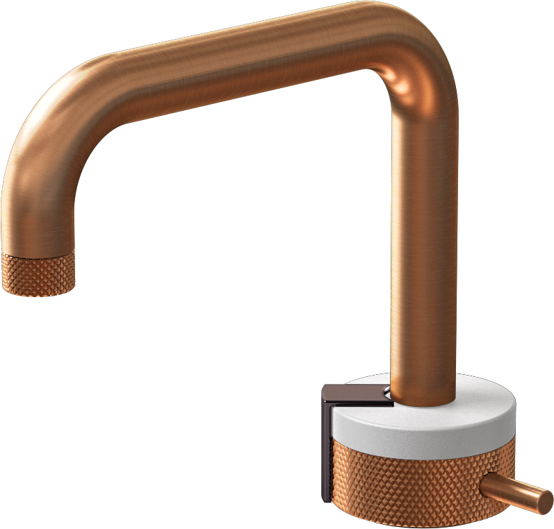 E-11500-R1WT-L2OX-BRG Однорычажный прогрессивный смеситель для раковины - излив 15,3см GRAFF MOD+