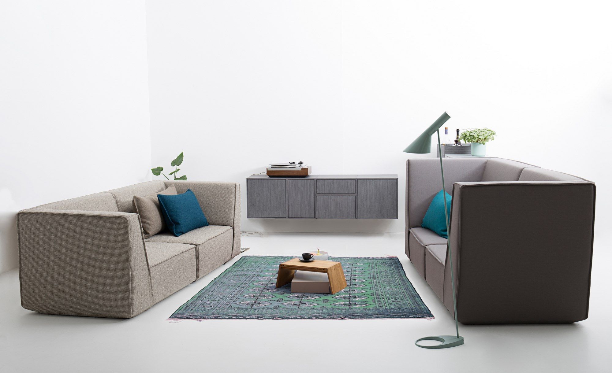 2-местный модульный тканевый диван Cubit by Mymito ARCH-00132467 - Вид №27