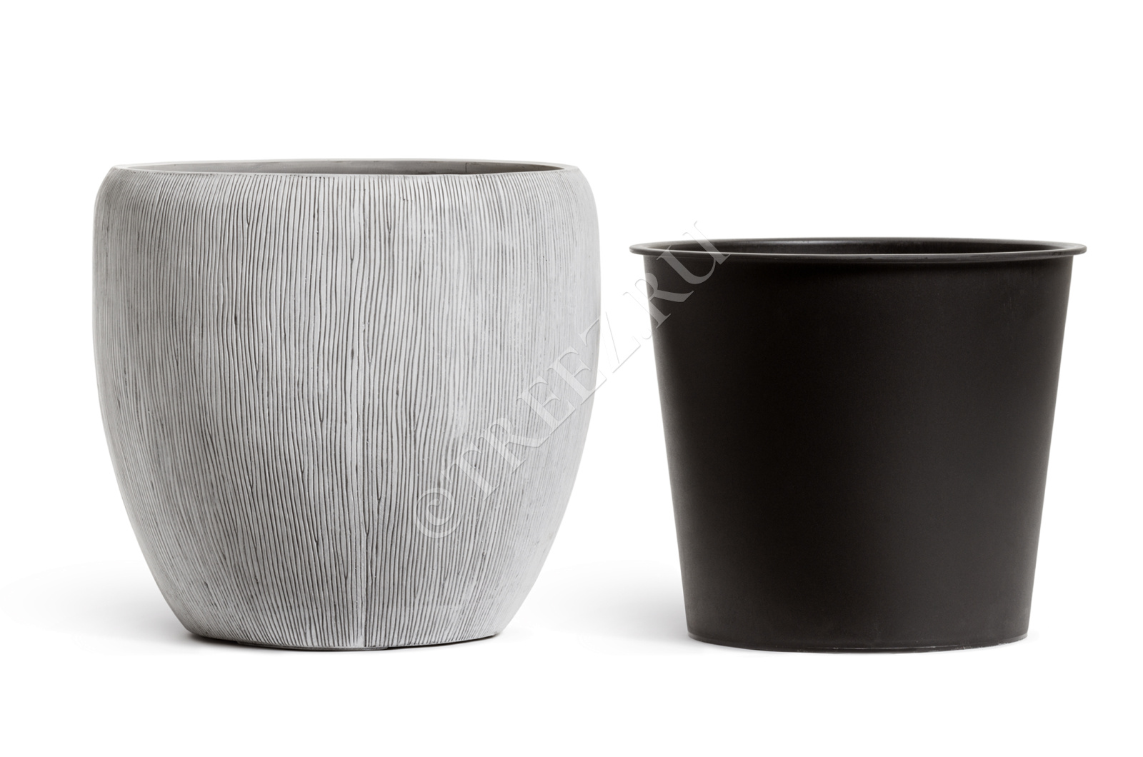 41.3320-06-044-IVR-49 Кашпо  Effectory - серия Wow - Конус-Чаша - Слоновая кость Цветочная коллекция  - Вид №3