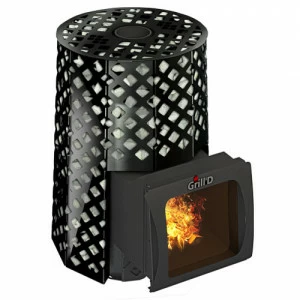 Печь для бани GRILL'D Violet Romb Short Window Max с закрытой каменкой
