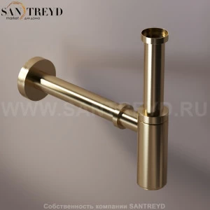 Agape  Сифон для раковин или биде с настенным защитным кольцом бронзовый MET0409NR