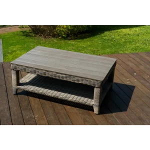 91548643 Нераздвижной садовый стол Besta fiesta ВЕНЕЦИЯ 113 см x 70 см x 43 см алюминий коричневый STLM-0953872