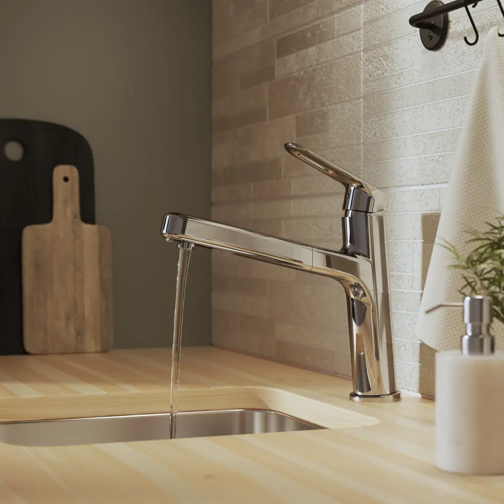 Кухонный смеситель DELINIA Icone с экономичным аэратором, хром 85317108 STLM-1496191 - Вид №7