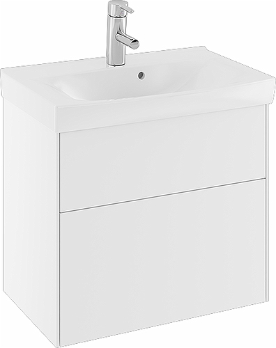 47430 IFO Sense тумба под умывальник, с двумя ящиками, W = 600 мм, W1 = 622 мм, белый - Вид №1