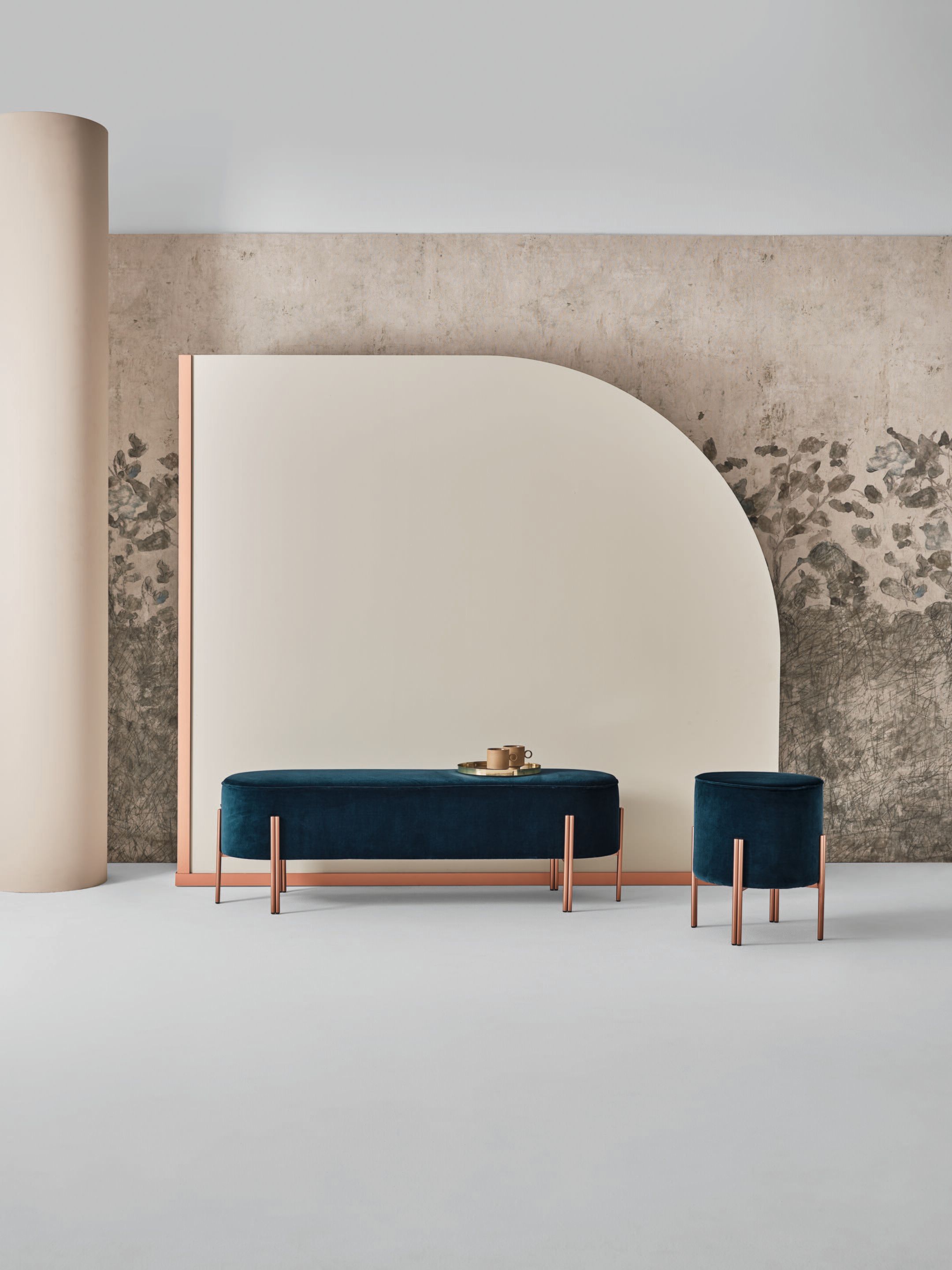 Скамейка из ткани Bontempi Casa Smurfoso ARCH-00024282 - Вид №2