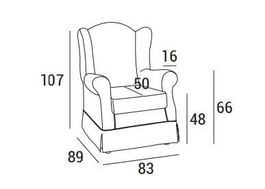 Тканевое кресло Domingo Salotti 200-202 ARCH-00127578 - Вид №3