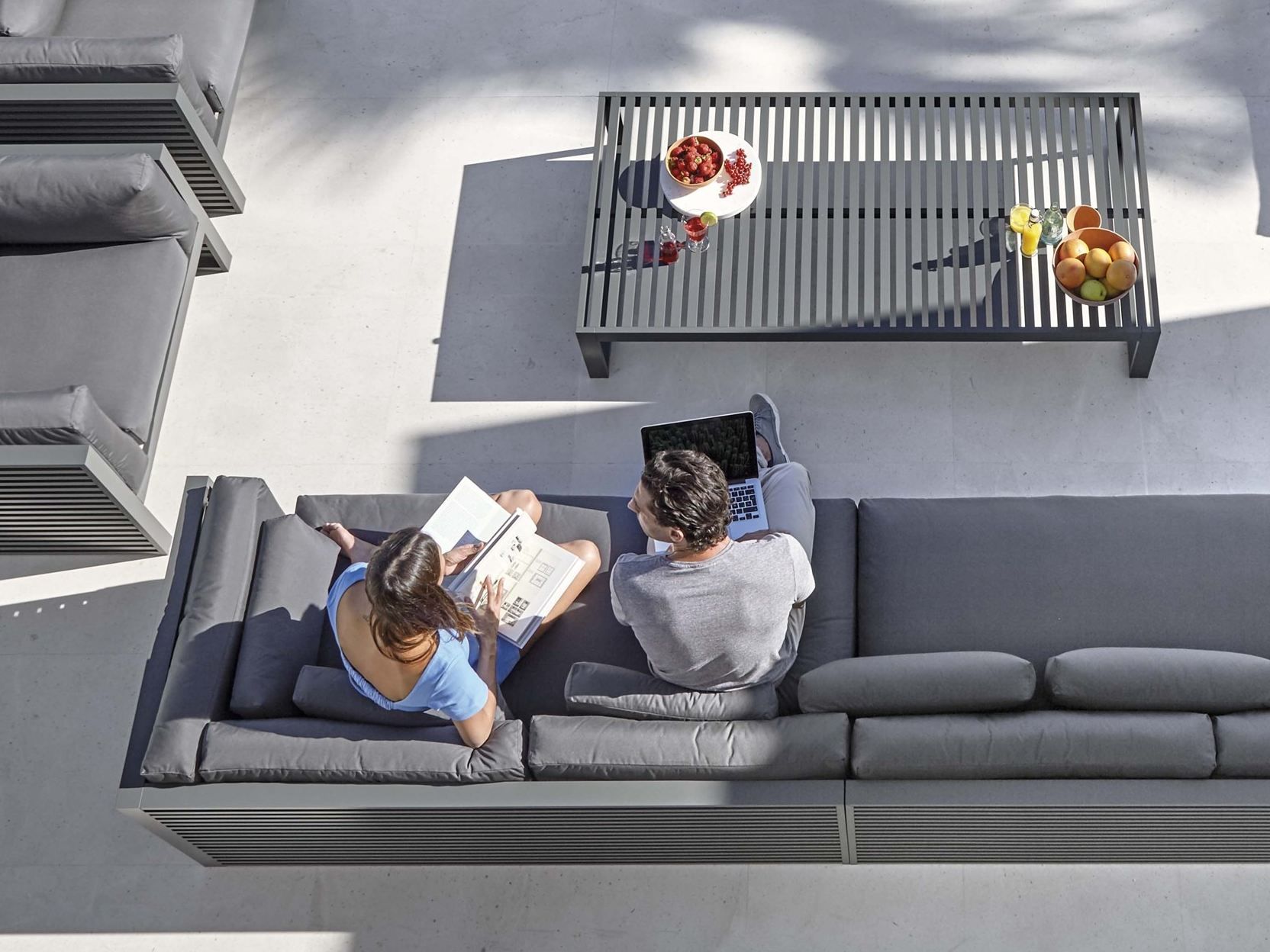 Прямоугольный алюминиевый журнальный столик GANDIABLASCO ДНК ARCH-00148261 - Вид №9