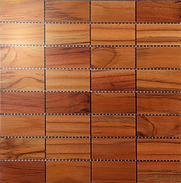 Мозаика и 3D панели из дерева Da Vinci Мозаика 8x4 016 Тик Селект (Гладкая) 288х288 мм 1301100016 - Вид №1