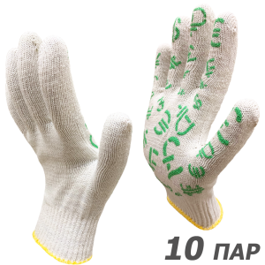 90332581 Перчатки хлопковые ФОРЕКС 2310-FRX-10-PVC, размер 9 / L, 10 шт STLM-0188484 MASTER-PRO