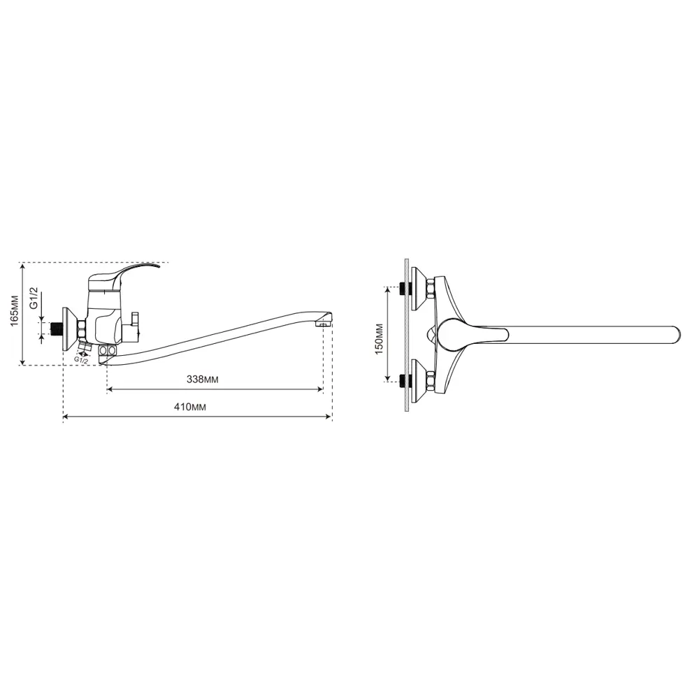 Sensea Ales — универсальный однорычажный смеситель для ванны с хромированным покрытием 18414455 STLM-0010716 - Вид №8