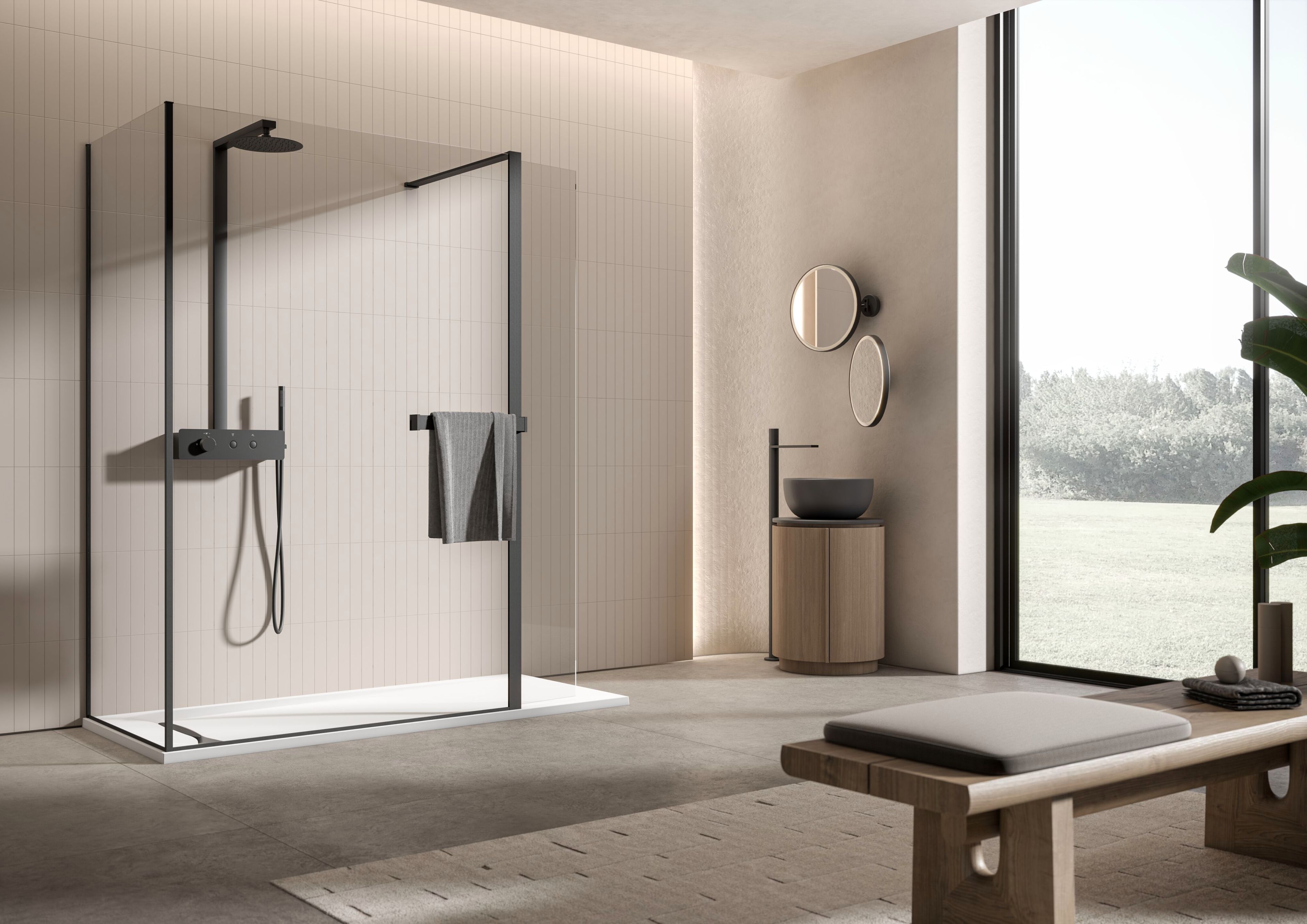 Душ из закаленного стекла Kinedo Pure Alu-8 Walk-in ARCH-00026339