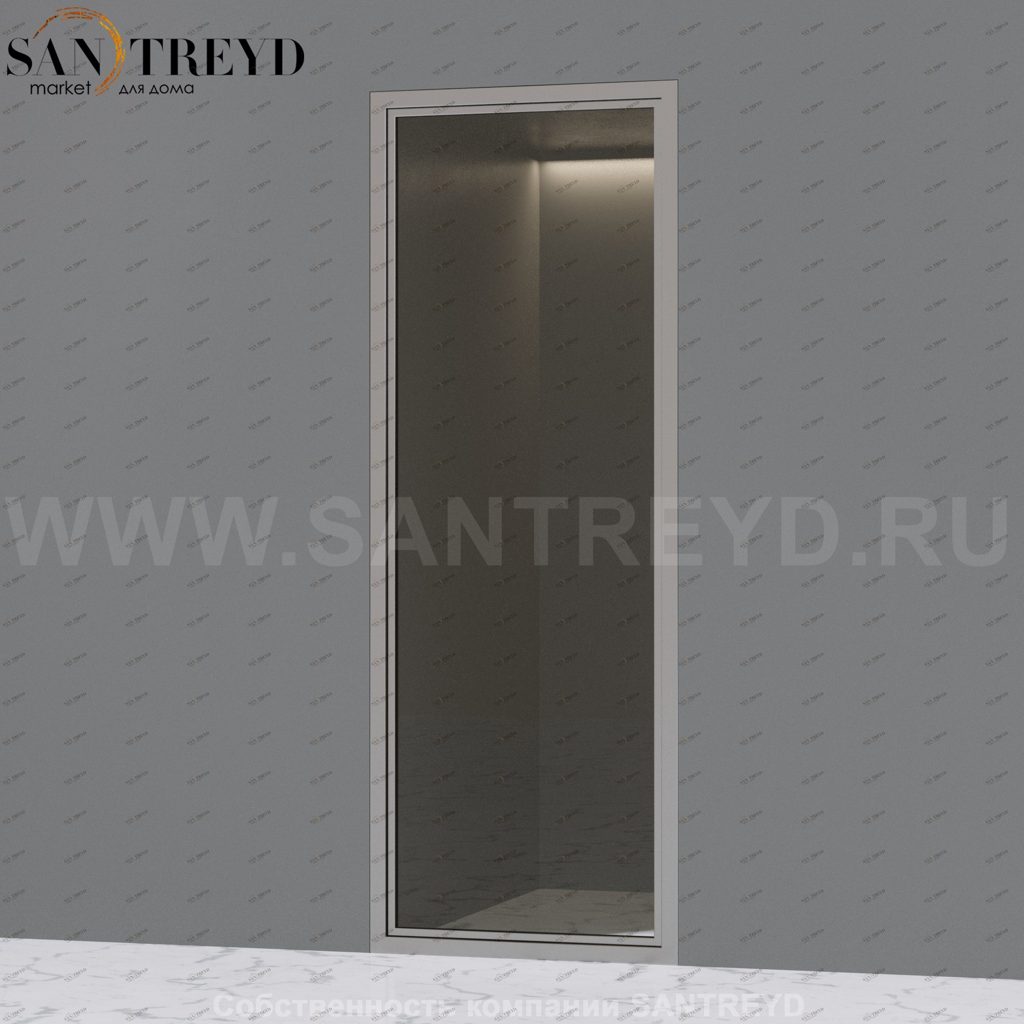 Effegibi OMNIASTEAM TOUCH Стеклянная панель с профилем из алюминия. Размер: длина 73,3 см, высота 202 см OM70 OMNIA STEAM