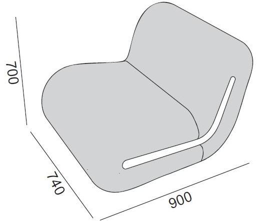 B-LINE Модульное кресло с обивкой из ткани sun-id-1379969 - Вид №8
