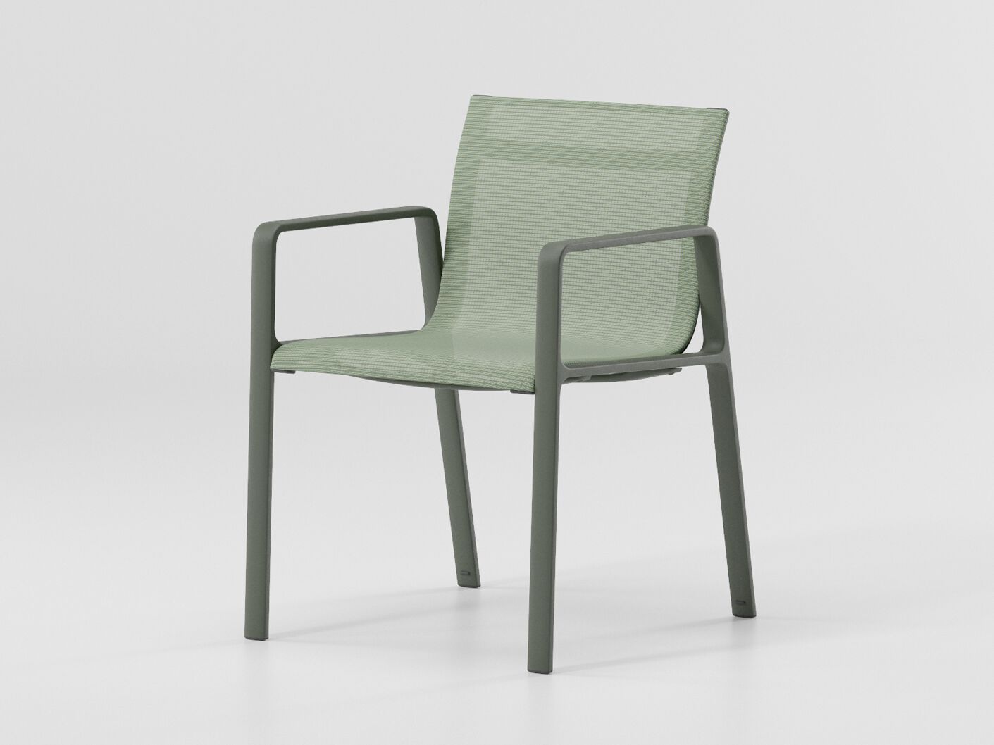 Тканевый штабелируемый садовый стул с подлокотниками Kettal Park Life ARCH-00029654