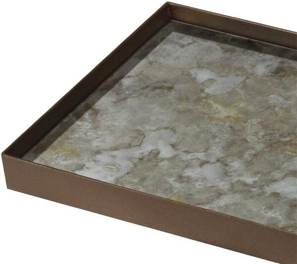 Ethnicraft Прямоугольный поднос из декорированного вручную стекла Organics sun-id-1389143 - Вид №6