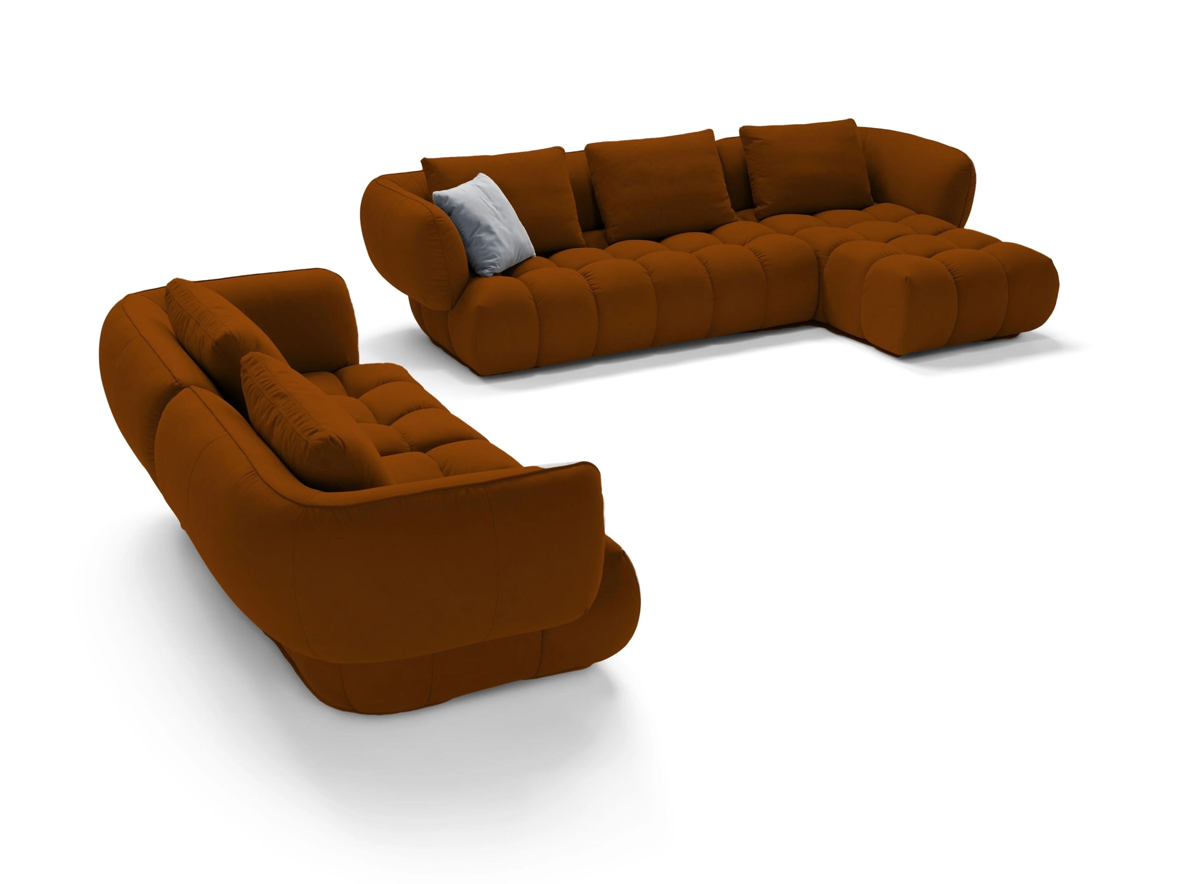 Кожаный диван с полуостровом на 4 места Sofanella море ARCH-00077692 - Вид №3