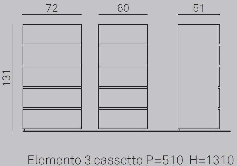 Gruppo Tomasella Деревянный комод со встроенными ручками Replay sun-id-1410665 - Вид №3