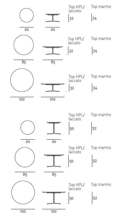 Круглый стальной журнальный столик Living Divani Jelly ARCH-00012886 - Вид №2