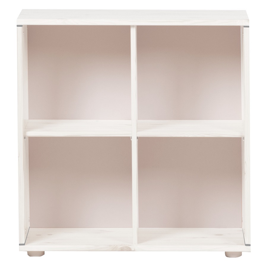 Стеллаж Flexa Classic storage с 4 полками, белый искусственно состаренный/серый 812420129 - Вид №1