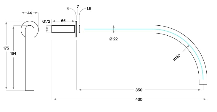Смеситель для раковины из нержавеющей стали COCOON John Pawson ARCH-00038842 - Вид №7