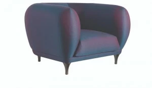 Roche Bobois Кресло из ткани с подлокотниками Globe trotter