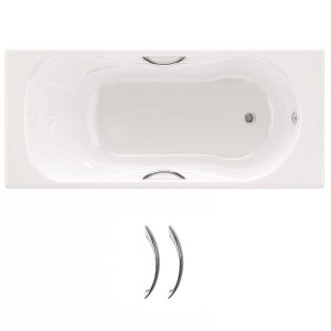 91128040 Прямоугольная ванна S498071T2000000R_F55AT2001R чугун 150х75 см с ручками Asia STLM-0494783 Sanitana BLB