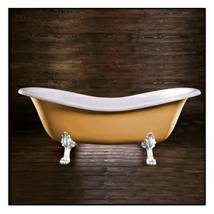 Ванна Akcjum Cleopatra WR-05-01-Kb-B овальная бежевая с белыми ножками