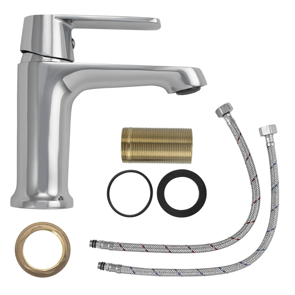 GFmark - Смеситель на раковину, шаровый, с АЛМАЗНОЙ КРОШКОЙ на ручке, код: 4830  - Вид №4