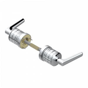 G9F-638 Ручка дверная двухсторонняя - 7 мм стержень Thg-paris System métal quadrillé с рукоятками Хром