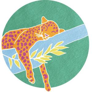 Круглый хлопковый коврик для детей