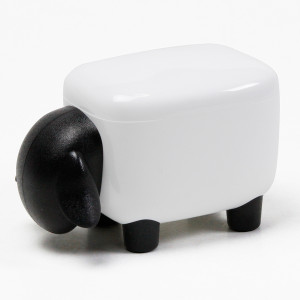 QL10259-WH-BK Контейнер для мелочей sheepshape, белый Qualy