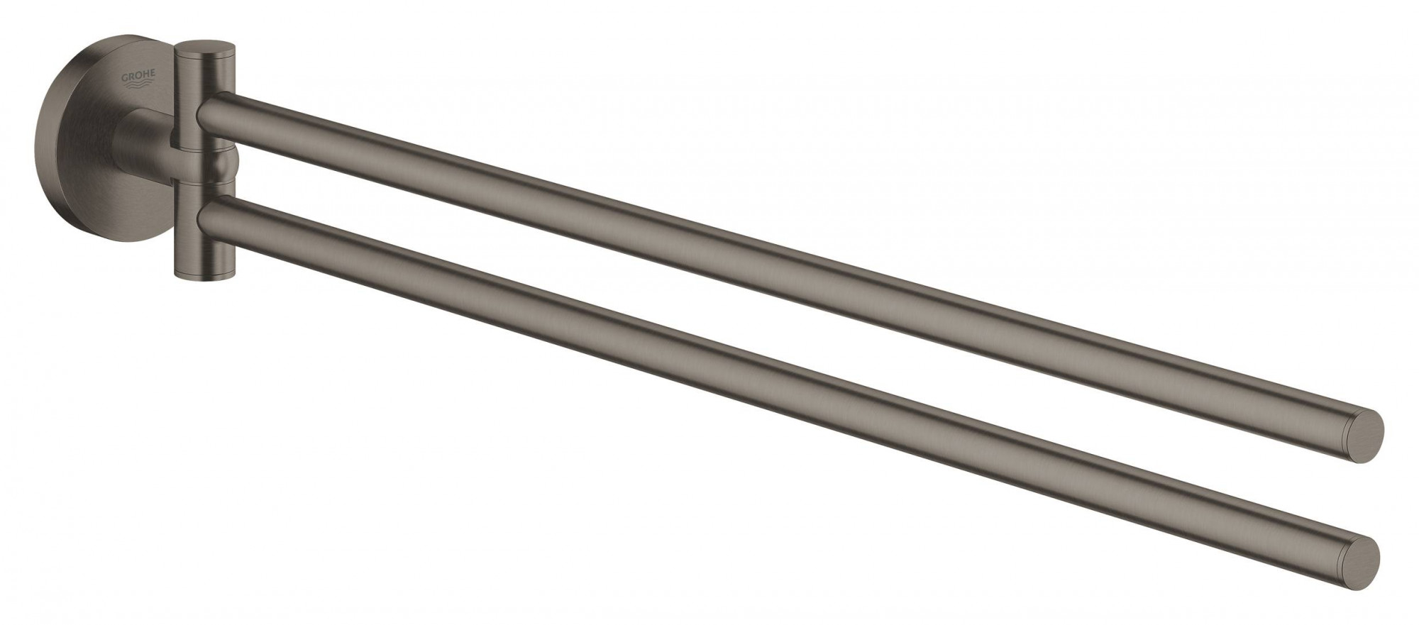 Двойной держатель для полотенца GROHE Essentials, тёмный графит матовый (40371AL1)