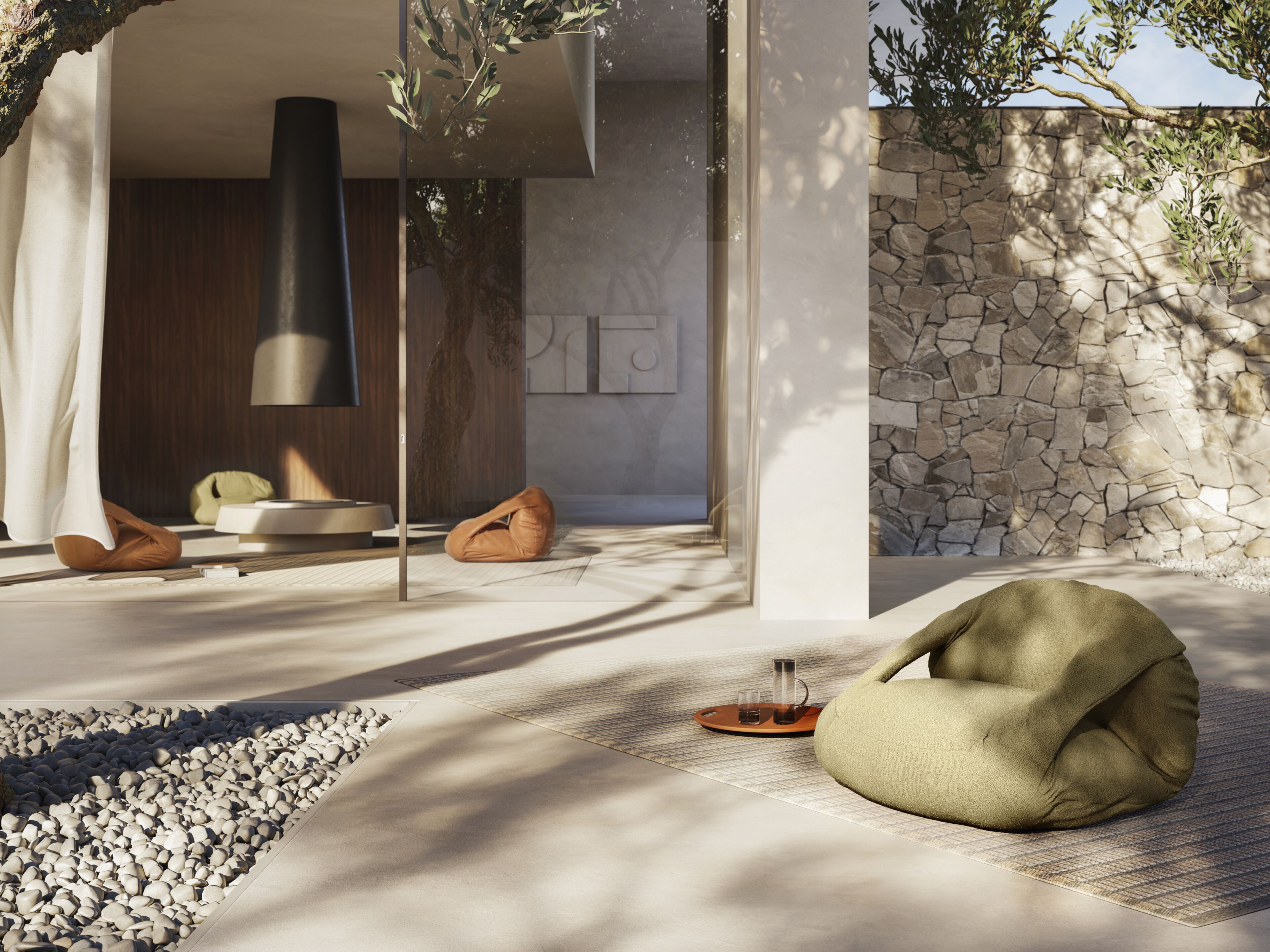 Пуф кожаный мешок Natuzzi Italia TERRA ARCH-00140475 - Вид №5