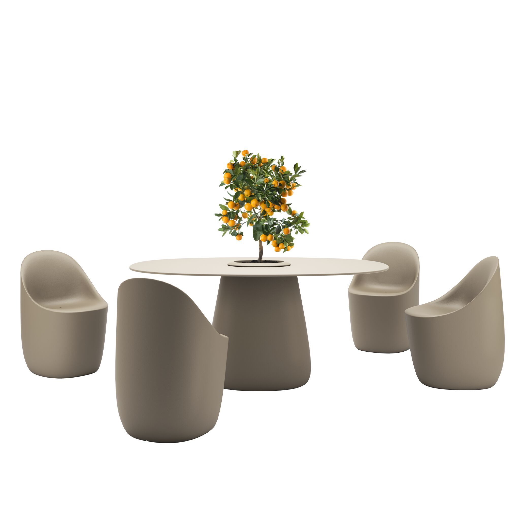 Овальный стол HPL Qeeboo Булыжник ARCH-00069357 - Вид №1