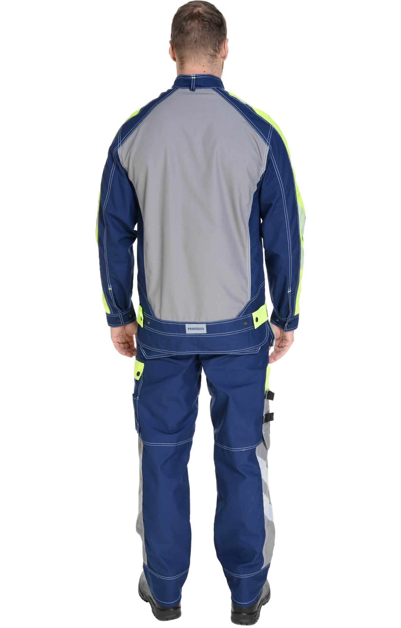 68849 Костюм "Прогресс" темно-синий с серым лимон  Летняя спецодежда  размер 60-62/182-188  - Вид №11