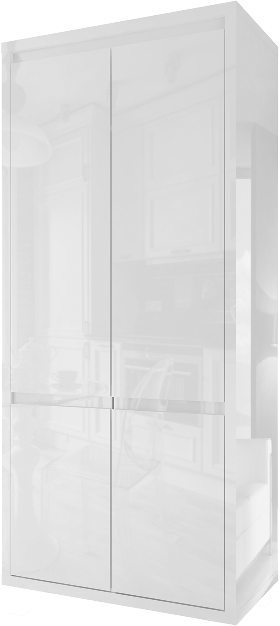 91060690 Шкаф распашной 91x202x50.5 см ДСП цвет белый STLM-0462843 BENELI