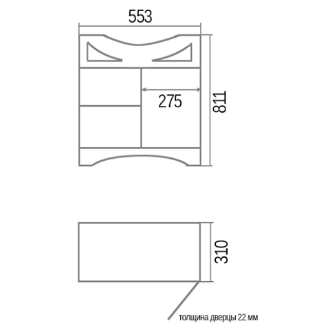 O-mebel напольная Тумба Классик 60 Орех Белый ORANGE sun-id-1517201 - Вид №5