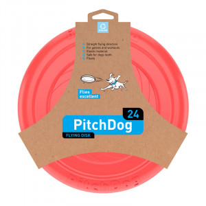 ПР0048716 Игрушка для собак Летающий диск d 24см красный PitchDog