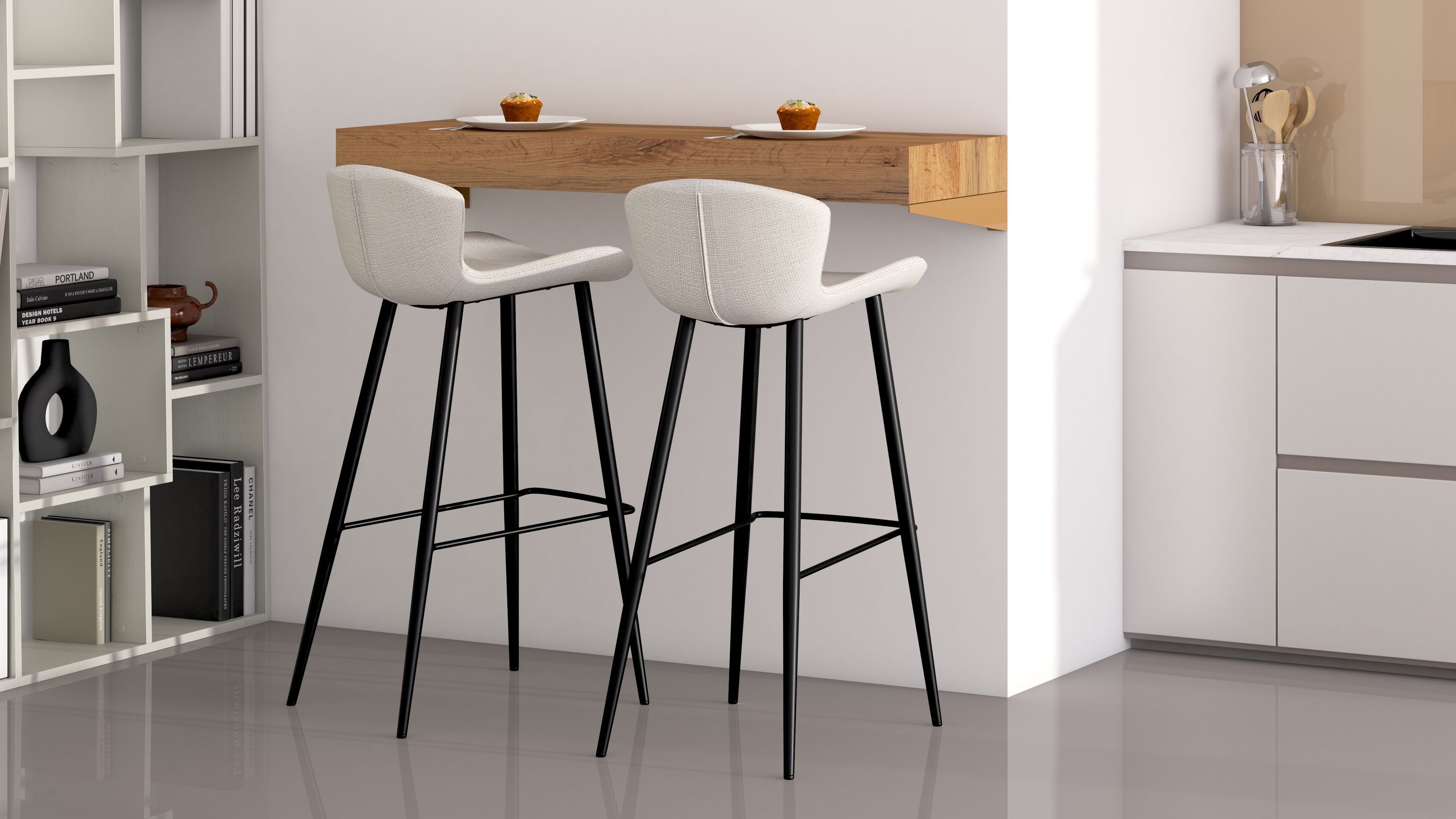 Высокий настенный стол в меламине с беспроводным зарядным устройством Mobili Fiver Evolution ARCH-00043867 - Вид №12