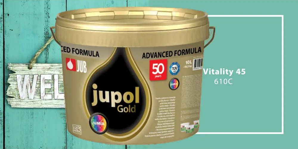 91160461 Краска для внутренних покрытий JUB 1009810-610C JUPOL GOLD цвет зеленый 4.75 л STLM-0504447