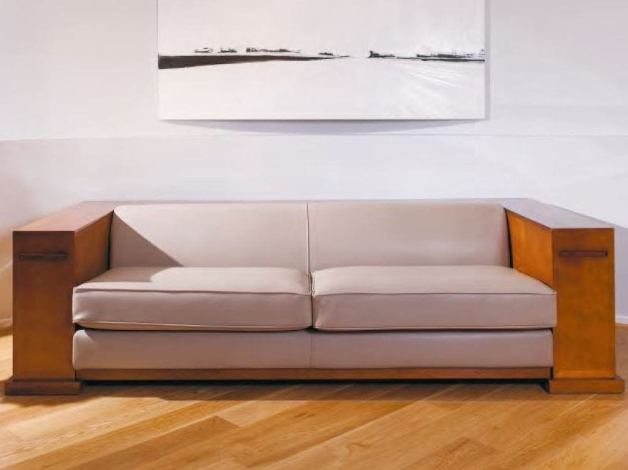 Кожаный диван с журнальной стойкой HUGUES CHEVALIER Iconic ARCH-00010949