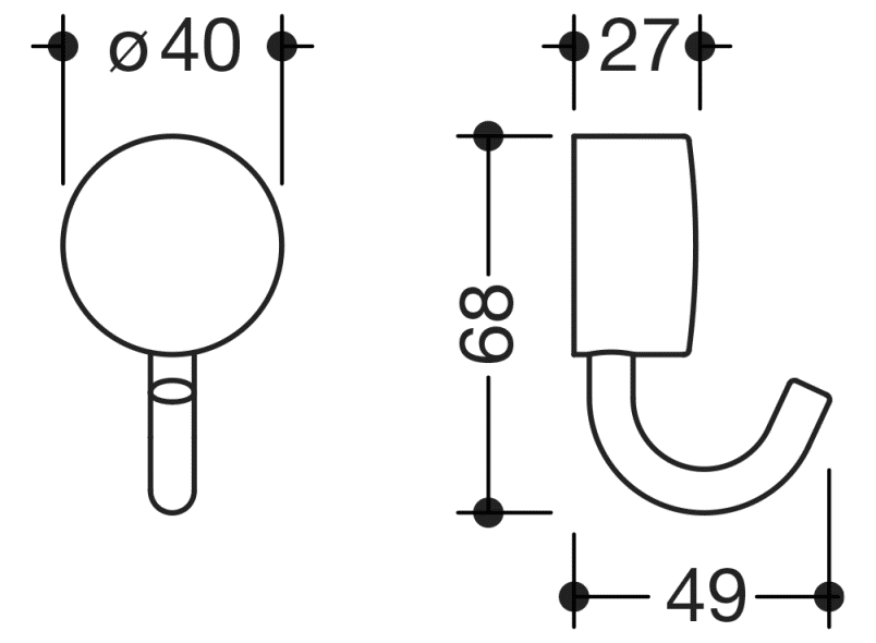 815.90.01140 HEWI Haken  - Вид №1
