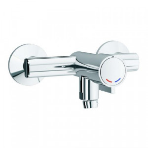 8136 Idral Настенный самозакрывающийся смеситель для раковины / мойки серии MINIMAL с кнопкой и поворотным аэратором