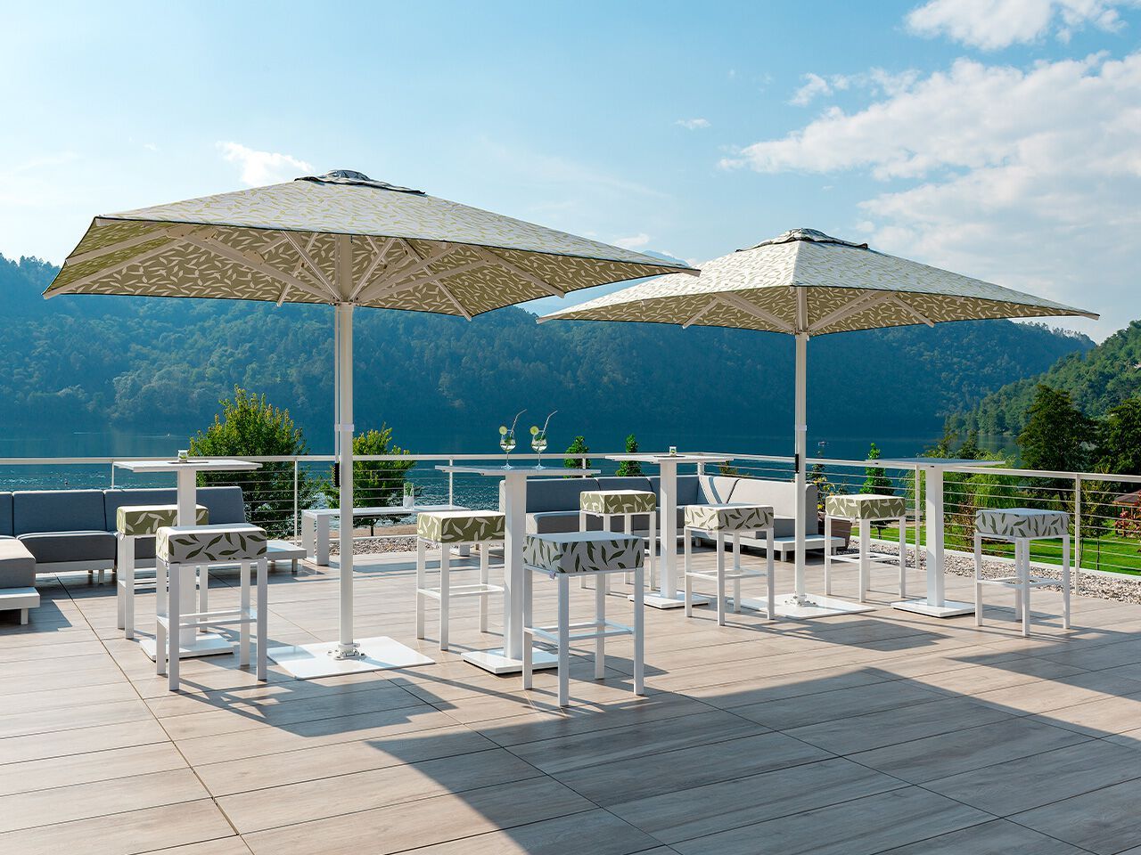 Алюминиевый высокий квадратный садовый стол Crema Outdoor ORIONE ARCH-00145503 - Вид №1