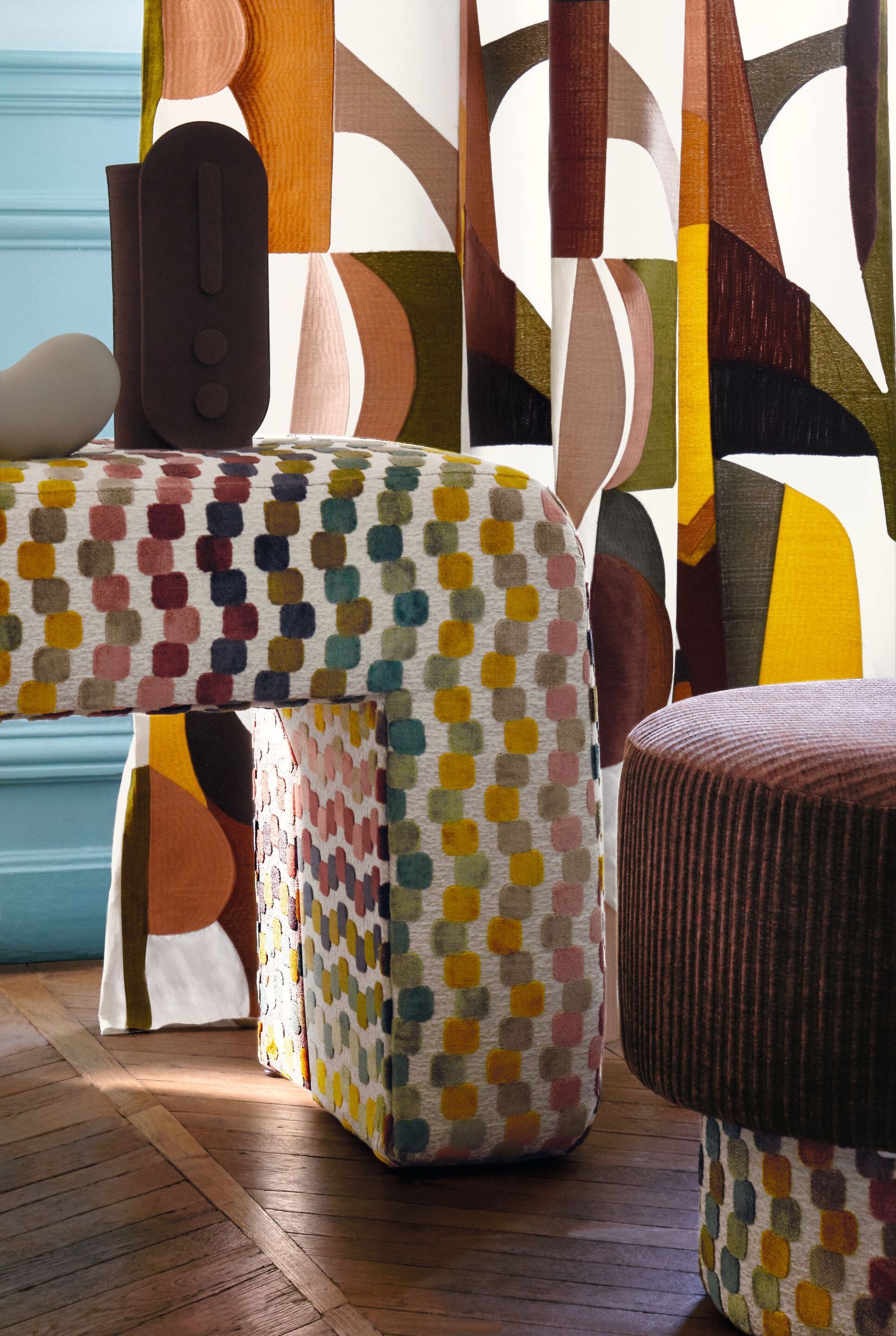 Многоцветная вискозная ткань Casamance Arty ARCH-00088104 - Вид №2